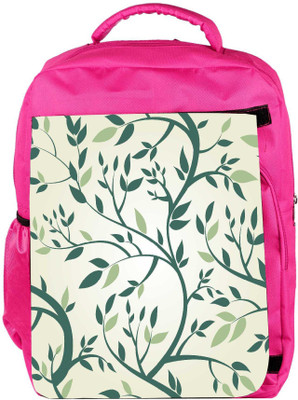 

Snoogg Eco Friendly Canvas Vector Seamless Pattern With Branches Backpack Rucksack School Travel Unisex Casual Canvas Bag Bookbag Satchel 5 L Backpack(Pink)