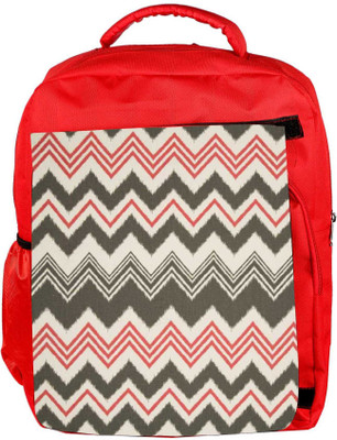 

Snoogg Eco Friendly Canvas Grey Pink Waves 2499 Backpack Rucksack School Travel Unisex Casual Canvas Bag Bookbag Satchel 5 L Backpack(Red)
