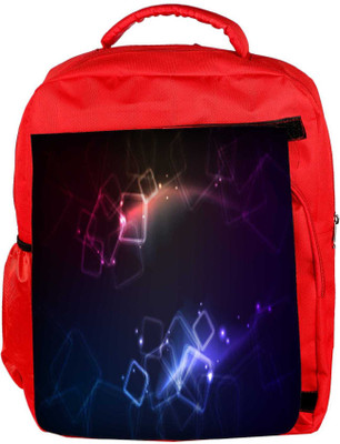 

Snoogg Eco Friendly Canvas Crystal Squares Designer Backpack Rucksack School Travel Unisex Casual Canvas Bag Bookbag Satchel 5 L Backpack(Red)