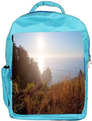 

Snoogg Eco Friendly Canvas Sunrise View Designer Backpack Rucksack School Travel Unisex Casual Canvas Bag Bookbag Satchel 5 L Backpack(Blue)
