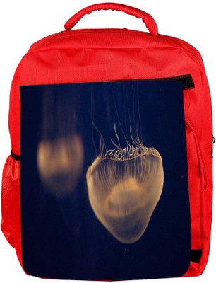 

Snoogg Eco Friendly Canvas Jellyfish Animal Designer Backpack Rucksack School Travel Unisex Casual Canvas Bag Bookbag Satchel 5 L Backpack(Red)