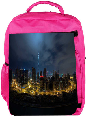 

Snoogg Eco Friendly Canvas Frozy Dubai Designer Backpack Rucksack School Travel Unisex Casual Canvas Bag Bookbag Satchel 5 L Backpack(Pink)
