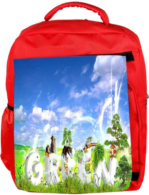

Snoogg Eco Friendly Canvas Green Designer Backpack Rucksack School Travel Unisex Casual Canvas Bag Bookbag Satchel 5 L Backpack(Red)