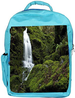 

Snoogg Eco Friendly Canvas Big Waterfall Designer Backpack Rucksack School Travel Unisex Casual Canvas Bag Bookbag Satchel 5 L Backpack(Blue)