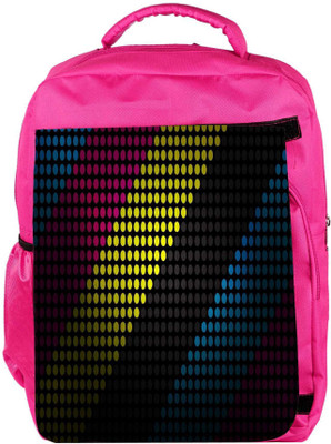 

Snoogg Eco Friendly Canvas Multiocolor Strips Designer Backpack Rucksack School Travel Unisex Casual Canvas Bag Bookbag Satchel 5 L Backpack(Pink)