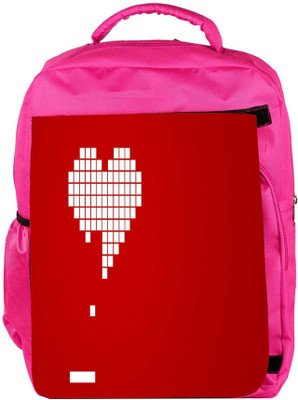 

Snoogg Eco Friendly Canvas Heart Breaking Designer Backpack Rucksack School Travel Unisex Casual Canvas Bag Bookbag Satchel 5 L Backpack(Pink)