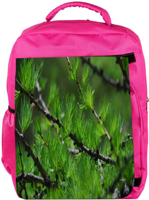 

Snoogg Eco Friendly Canvas Small Branches Designer Backpack Rucksack School Travel Unisex Casual Canvas Bag Bookbag Satchel 5 L Backpack(Pink)