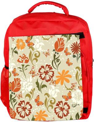 

Snoogg Eco Friendly Canvas Pattern Vector Element Backpack Rucksack School Travel Unisex Casual Canvas Bag Bookbag Satchel 5 L Backpack(Red)