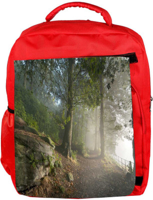 

Snoogg Eco Friendly Canvas White Forest Designer Backpack Rucksack School Travel Unisex Casual Canvas Bag Bookbag Satchel 5 L Backpack(Red)