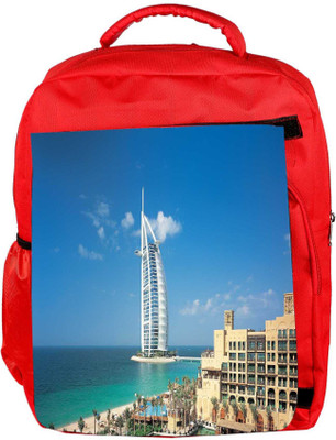 

Snoogg Eco Friendly Canvas Amazing Structure Designer Backpack Rucksack School Travel Unisex Casual Canvas Bag Bookbag Satchel 5 L Backpack(Red)