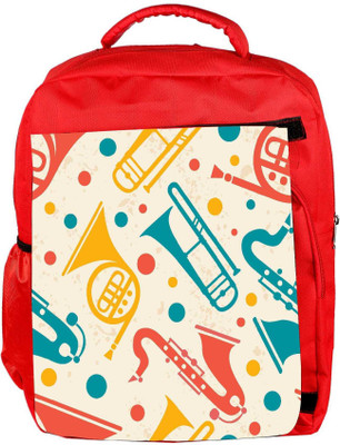 

Snoogg Eco Friendly Canvas Music Instruments Designer Backpack Rucksack School Travel Unisex Casual Canvas Bag Bookbag Satchel 5 L Backpack(Red)