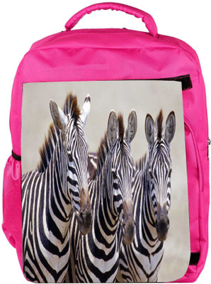 

Snoogg Eco Friendly Canvas Three Pair Of Zebra Designer Backpack Rucksack School Travel Unisex Casual Canvas Bag Bookbag Satchel 5 L Backpack(Pink)