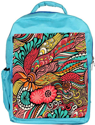 

Snoogg Eco Friendly Canvas Vector Seamless Texture With Abstract Flowers Endless Background Ethnic Sea Backpack Rucksack School Travel Unisex Casual Canvas Bag Bookbag Satchel 5 L Backpack(Blue)
