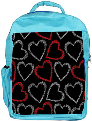 

Snoogg Eco Friendly Canvas Red And Grey Hearts Designer Backpack Rucksack School Travel Unisex Casual Canvas Bag Bookbag Satchel 5 L Backpack(Blue)