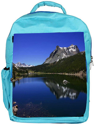 

Snoogg Eco Friendly Canvas Black Mountain Designer Backpack Rucksack School Travel Unisex Casual Canvas Bag Bookbag Satchel 5 L Backpack(Blue)