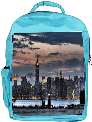

Snoogg Eco Friendly Canvas Empire State Designer Backpack Rucksack School Travel Unisex Casual Canvas Bag Bookbag Satchel 5 L Backpack(Blue)