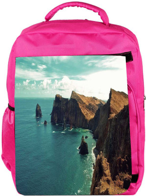 

Snoogg Eco Friendly Canvas Green Water Near Mountain Designer Backpack Rucksack School Travel Unisex Casual Canvas Bag Bookbag Satchel 5 L Backpack(Pink)