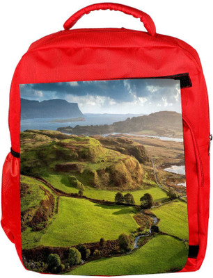 

Snoogg Eco Friendly Canvas Green Garden With Flowers Designer Backpack Rucksack School Travel Unisex Casual Canvas Bag Bookbag Satchel 5 L Backpack(Red)