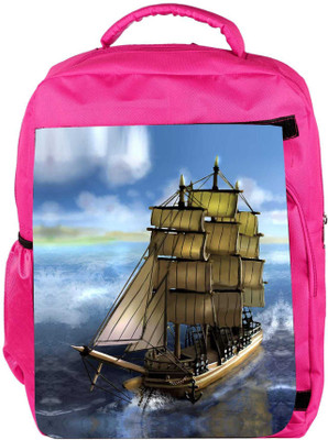 

Snoogg Eco Friendly Canvas Sailor'S Delight Backpack Rucksack School Travel Unisex Casual Canvas Bag Bookbag Satchel 5 L Backpack(Pink)