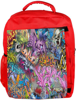 

Snoogg Eco Friendly Canvas Street Art Wall Designer Backpack Rucksack School Travel Unisex Casual Canvas Bag Bookbag Satchel 5 L Backpack(Red)