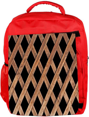 

Snoogg Eco Friendly Canvas Abstract Blocked Woods Designer Backpack Rucksack School Travel Unisex Casual Canvas Bag Bookbag Satchel 5 L Backpack(Red)