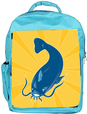 

Snoogg Eco Friendly Canvas Angry Catfish Swimming Down Backpack Rucksack School Travel Unisex Casual Canvas Bag Bookbag Satchel 5 L Backpack(Blue)