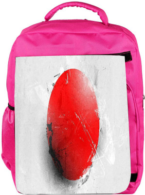 

Snoogg Eco Friendly Canvas Red Spot Japan Flag Designer Backpack Rucksack School Travel Unisex Casual Canvas Bag Bookbag Satchel 5 L Backpack(Pink)