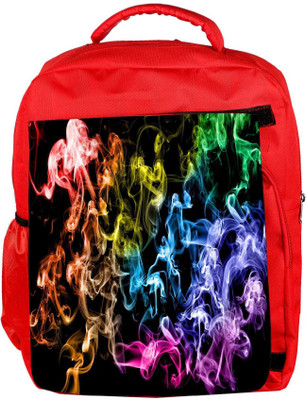 

Snoogg Eco Friendly Canvas Colorful Smoke Designer Backpack Rucksack School Travel Unisex Casual Canvas Bag Bookbag Satchel 5 L Backpack(Red)