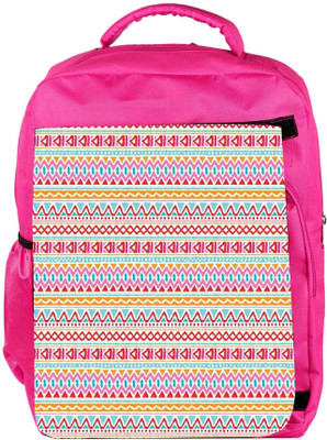 

Snoogg Eco Friendly Canvas Aztec Pink Lines Backpack Rucksack School Travel Unisex Casual Canvas Bag Bookbag Satchel 5 L Backpack(Pink)