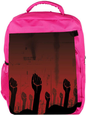 

Snoogg Eco Friendly Canvas Revolution Hand Designer Backpack Rucksack School Travel Unisex Casual Canvas Bag Bookbag Satchel 5 L Backpack(Pink)
