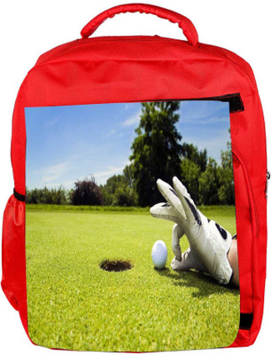 

Snoogg Eco Friendly Canvas Ball And Hole Designer Backpack Rucksack School Travel Unisex Casual Canvas Bag Bookbag Satchel 5 L Backpack(Red)