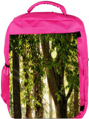 

Snoogg Eco Friendly Canvas Abstract Leaves In Tree Designer Backpack Rucksack School Travel Unisex Casual Canvas Bag Bookbag Satchel 5 L Backpack(Pink)