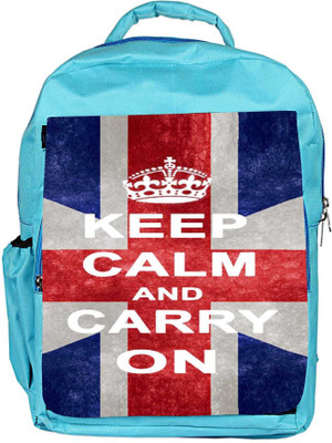 

Snoogg Eco Friendly Canvas Keep Calm And Carry On Backpack Rucksack School Travel Unisex Casual Canvas Bag Bookbag Satchel 5 L Backpack(Blue)