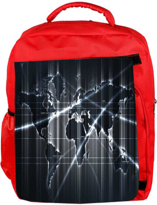 

Snoogg Eco Friendly Canvas Black Map Designer Backpack Rucksack School Travel Unisex Casual Canvas Bag Bookbag Satchel 5 L Backpack(Red)