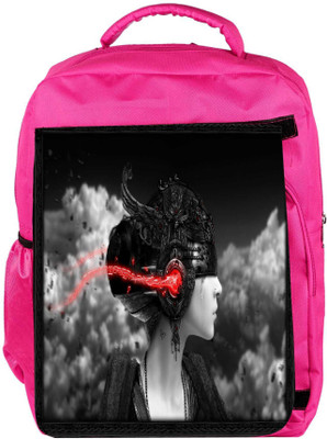 

Snoogg Eco Friendly Canvas Dark Women Designer Backpack Rucksack School Travel Unisex Casual Canvas Bag Bookbag Satchel 5 L Backpack(Pink)