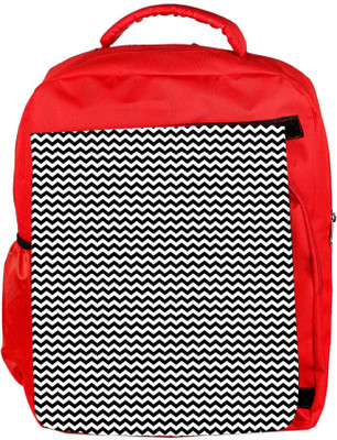 

Snoogg Eco Friendly Canvas Black And White Strips Designer Backpack Rucksack School Travel Unisex Casual Canvas Bag Bookbag Satchel 5 L Backpack(Red)