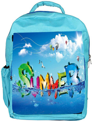 

Snoogg Eco Friendly Canvas Summer Designer Backpack Rucksack School Travel Unisex Casual Canvas Bag Bookbag Satchel 5 L Backpack(Blue)