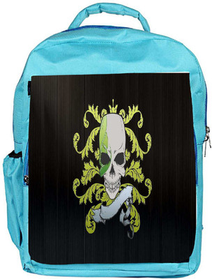 

Snoogg Eco Friendly Canvas Fury Of Skull Designer Backpack Rucksack School Travel Unisex Casual Canvas Bag Bookbag Satchel 5 L Backpack(Blue)
