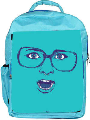 

Snoogg Eco Friendly Canvas Shocker Face Backpack Rucksack School Travel Unisex Casual Canvas Bag Bookbag Satchel 5 L Backpack(Blue)