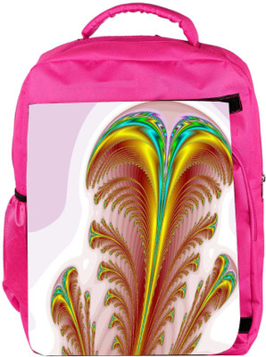 

Snoogg Eco Friendly Canvas Feather Designer Backpack Rucksack School Travel Unisex Casual Canvas Bag Bookbag Satchel 5 L Backpack(Pink)