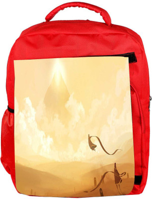 

Snoogg Eco Friendly Canvas Journey In Desert Designer Backpack Rucksack School Travel Unisex Casual Canvas Bag Bookbag Satchel 5 L Backpack(Red)
