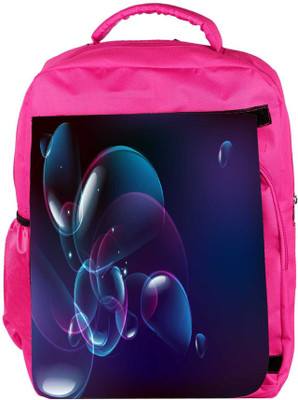 

Snoogg Eco Friendly Canvas Blue Bubbles Designer Backpack Rucksack School Travel Unisex Casual Canvas Bag Bookbag Satchel 5 L Backpack(Pink)