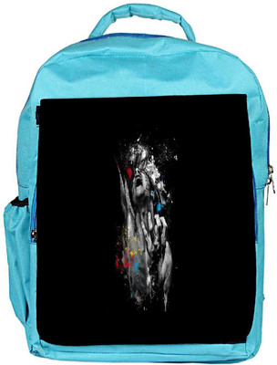 

Snoogg Eco Friendly Canvas Painful Man Designer Backpack Rucksack School Travel Unisex Casual Canvas Bag Bookbag Satchel 5 L Backpack(Blue)