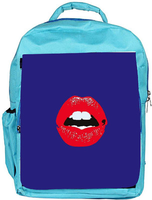 

Snoogg Eco Friendly Canvas Red Lips Kiss Backpack Rucksack School Travel Unisex Casual Canvas Bag Bookbag Satchel 5 L Backpack(Blue)
