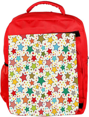 

Snoogg Eco Friendly Canvas Abstract Colorful Stars Designer Backpack Rucksack School Travel Unisex Casual Canvas Bag Bookbag Satchel 5 L Backpack(Red)