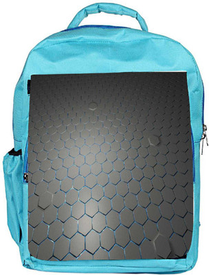 

Snoogg Eco Friendly Canvas Gray Hexagons Designer Backpack Rucksack School Travel Unisex Casual Canvas Bag Bookbag Satchel 5 L Backpack(Blue)
