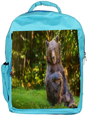 

Snoogg Eco Friendly Canvas Laughing Bear Designer Backpack Rucksack School Travel Unisex Casual Canvas Bag Bookbag Satchel 5 L Backpack(Blue)