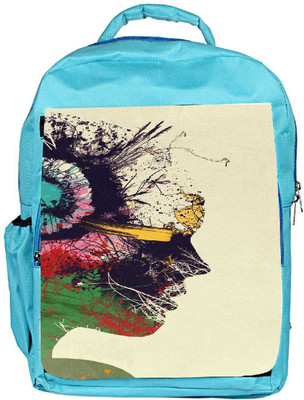 

Snoogg Eco Friendly Canvas Artist Portrait Designer Backpack Rucksack School Travel Unisex Casual Canvas Bag Bookbag Satchel 5 L Backpack(Blue)