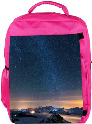 

Snoogg Eco Friendly Canvas Awesome Stars Designer Backpack Rucksack School Travel Unisex Casual Canvas Bag Bookbag Satchel 5 L Backpack(Pink)