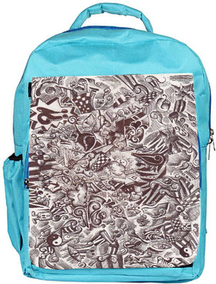 

Snoogg Eco Friendly Canvas Sketch Black And White Backpack Rucksack School Travel Unisex Casual Canvas Bag Bookbag Satchel 5 L Backpack(Blue)